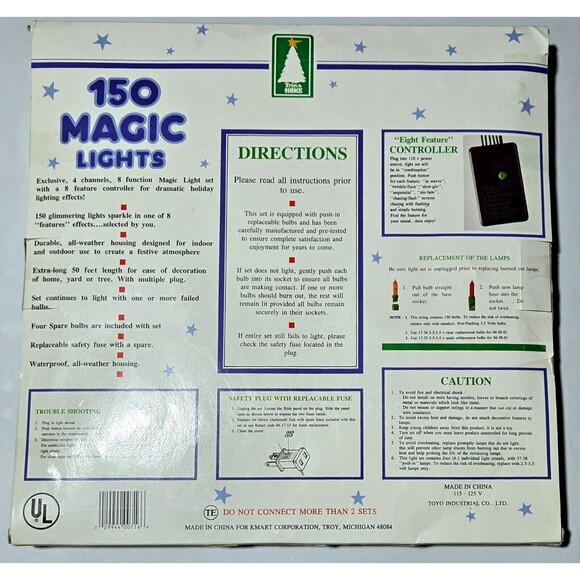 VTG Trim A Home 150 Magic Lights 8 Function White Light Set Super Bright Bulbs - Picture 2 of 10
